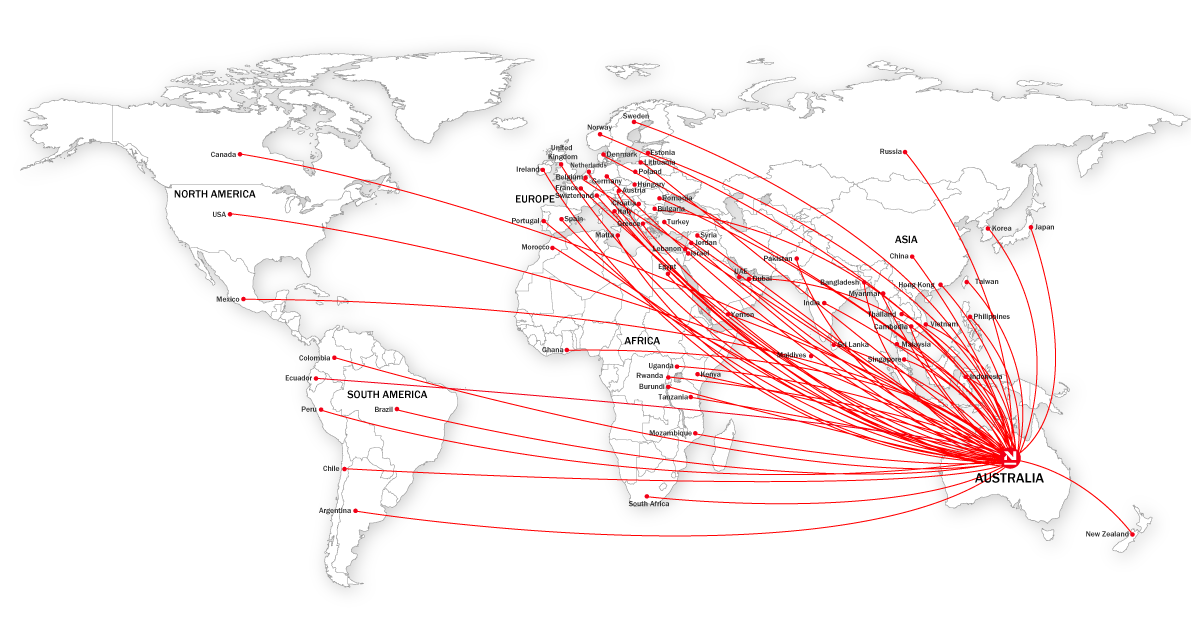 International freight network.